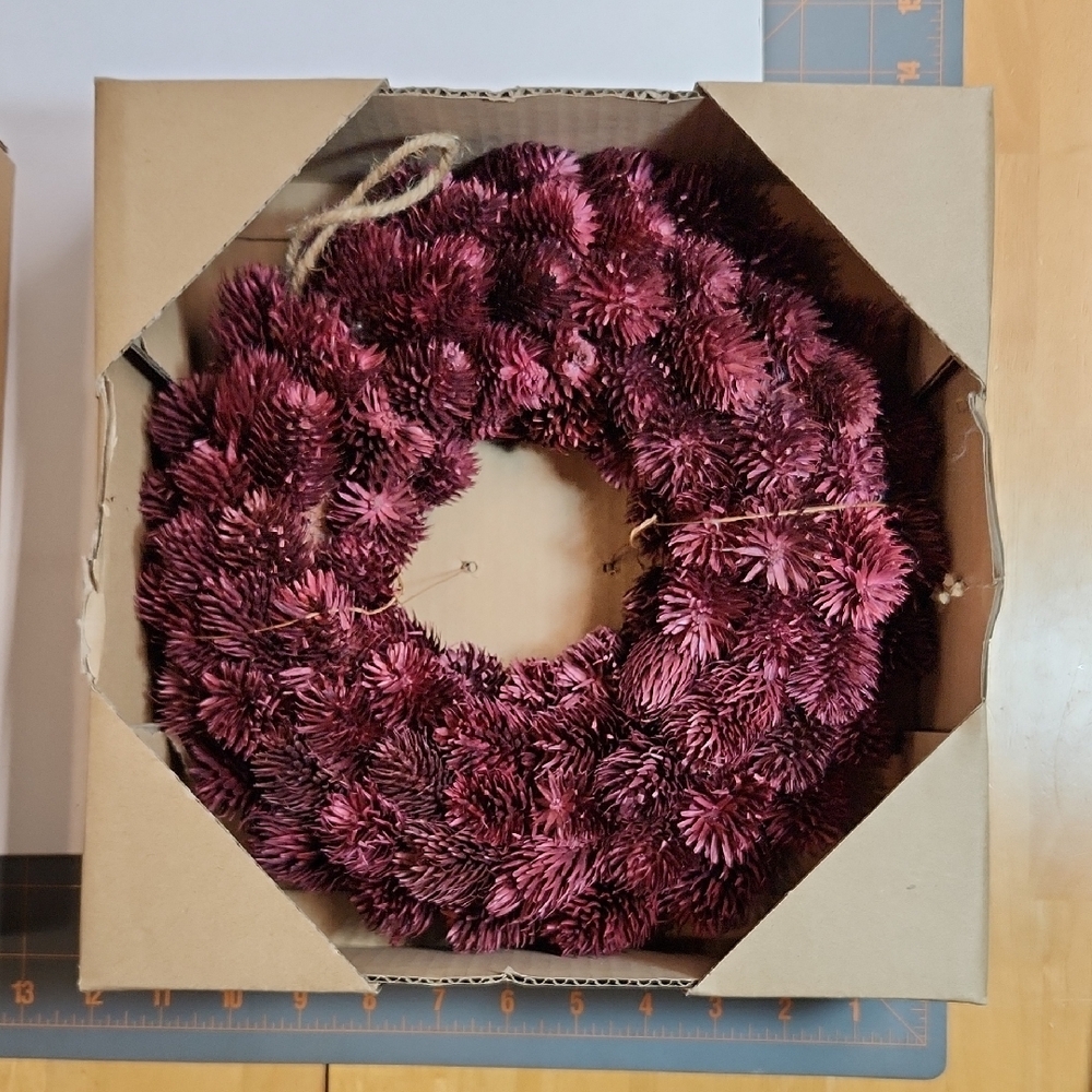 Natural Burgundy Wreath